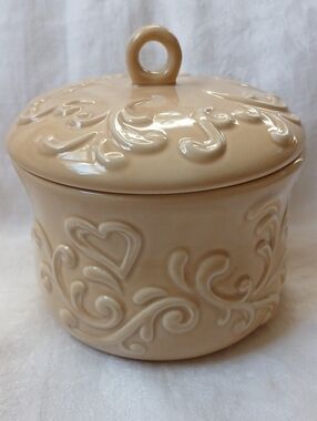 Brighton Decorative Embossed Lidded Candle Jar